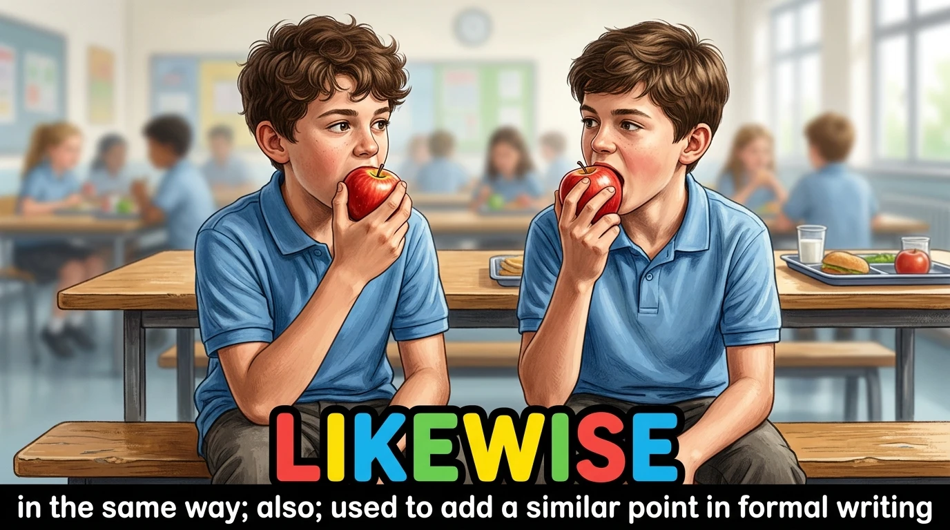 English Illustration for likewise